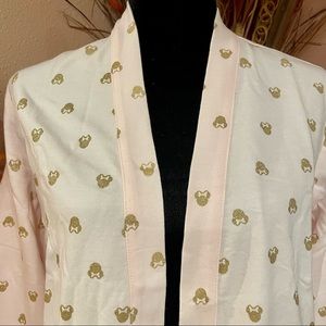 Minnie Mouse Print - light pink cardigan with pockets